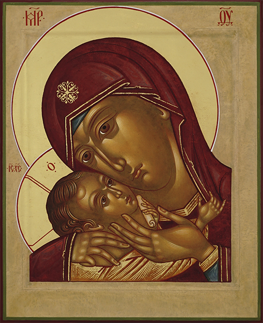 Рукописная икона Богоматерь Корсунская