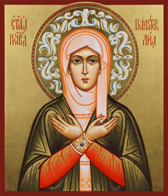 Рукописная икона Святая праведная праматерь Лия