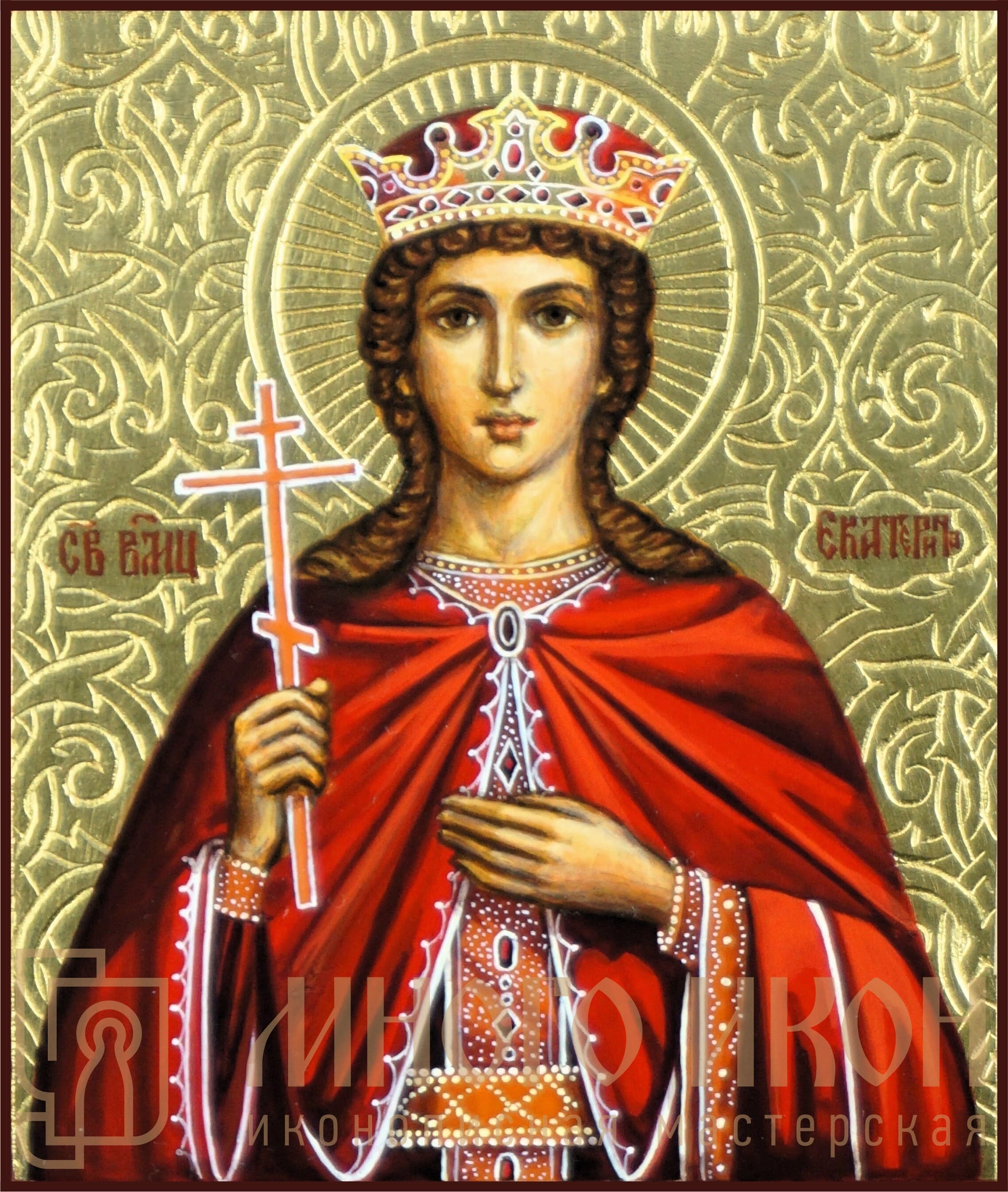 Рукописная икона Святая Великомученица Екатерина