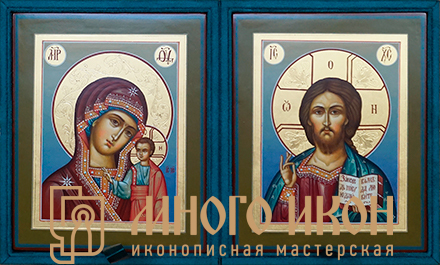 Рукописная икона Венчальная пара №4