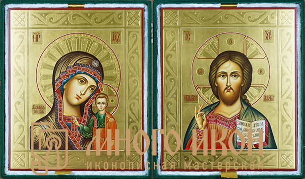 Рукописная икона Венчальная пара №6