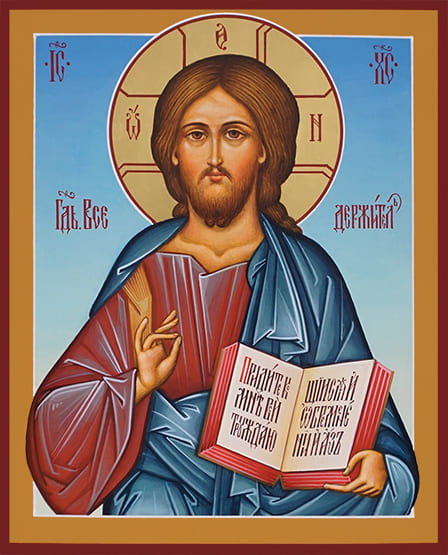 Рукописная икона Господь Вседержитель (Пантократор) № 1