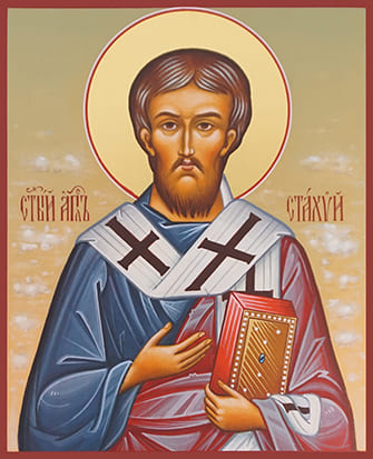 Рукописная икона Святой Апостол Стахий