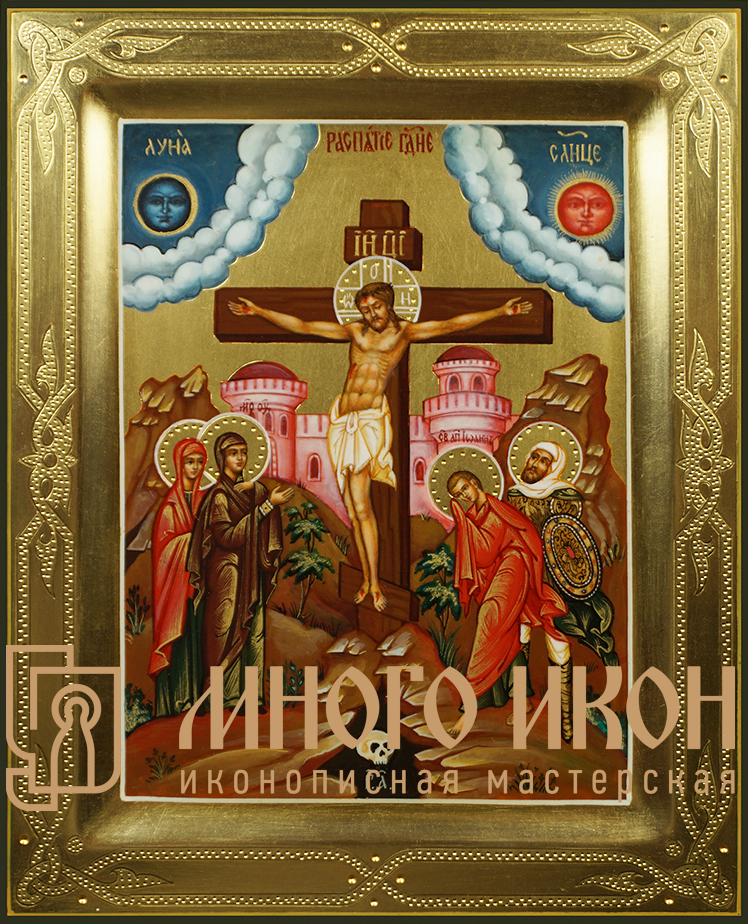 Рукописная икона Распятие Господне № 2