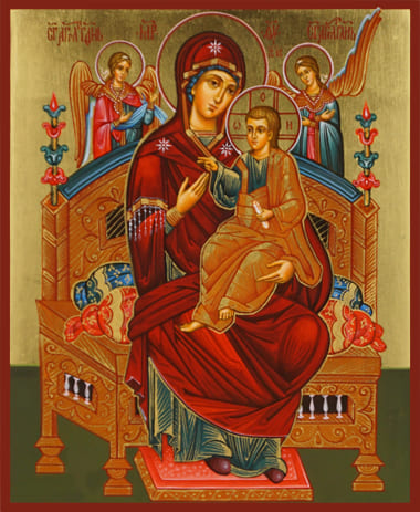 Рукописная икона Икона Божией Матери Всецарица