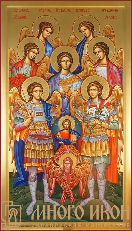 Рукописная икона Собор Архангела Михаила № 2