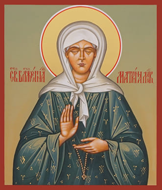 Рукописная икона Святая Блаженная Матрона Московская №3