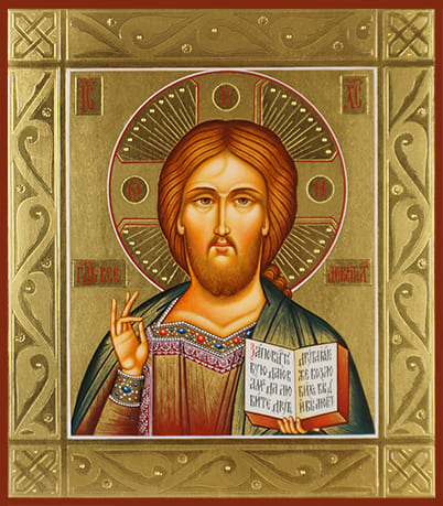 Рукописная икона Господь Вседержитель №5