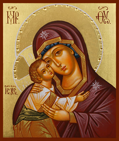 Рукописная икона Богоматерь Игоревская